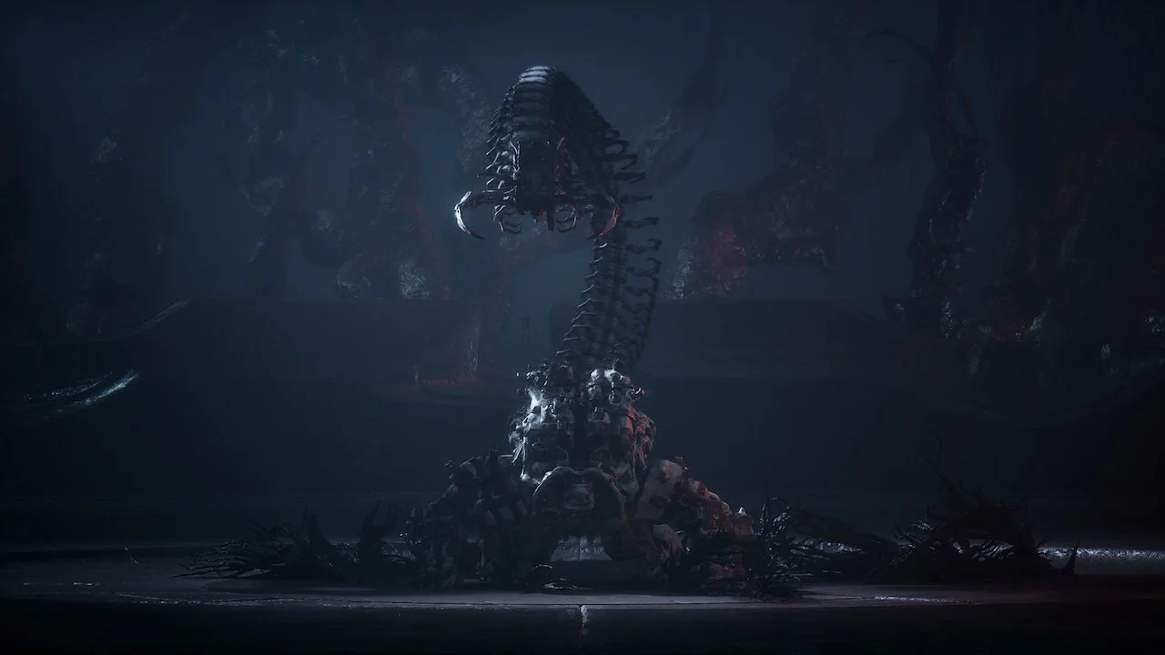 Orrem, the Reclaimed with its centipede-like spine visible.
